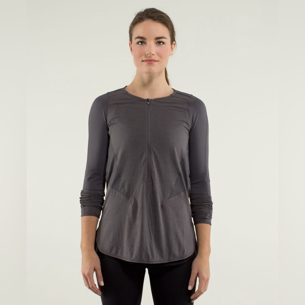 Lululemon Ride Inside Long Sleeve Soot Light Size 6​